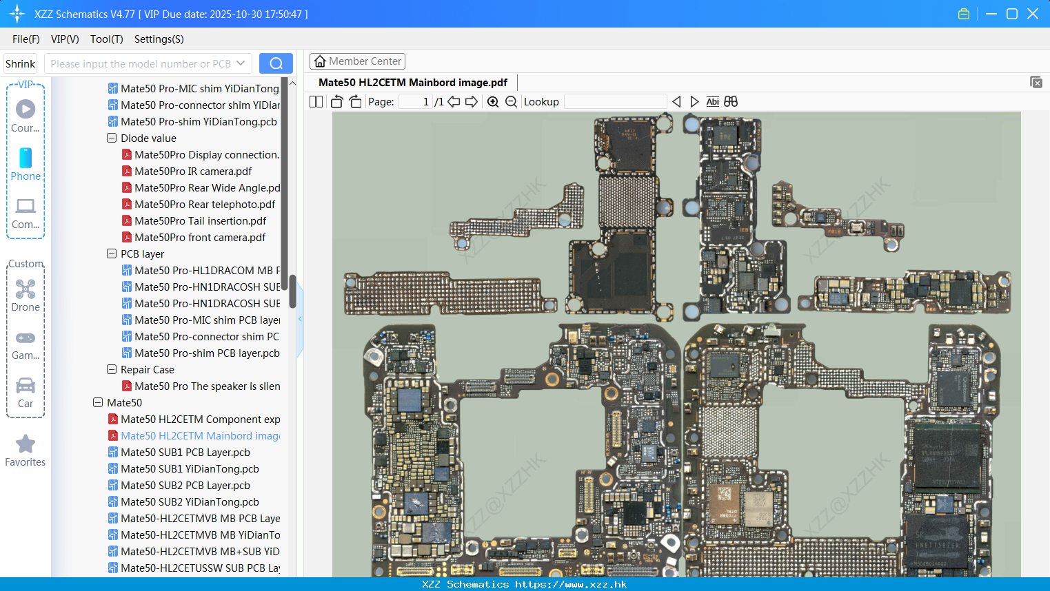 Huawei Mate50 HL2CETM Mainbord Image